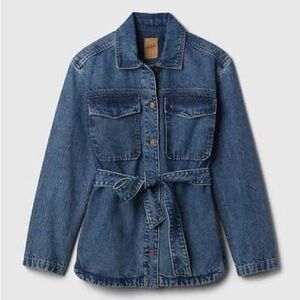 GAP denim belted shirt jacket S new